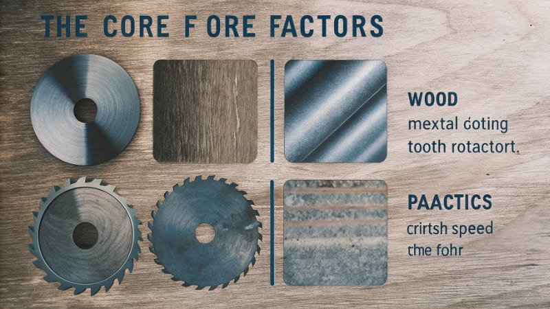A diagram showing a saw blade cutting different material thicknesses